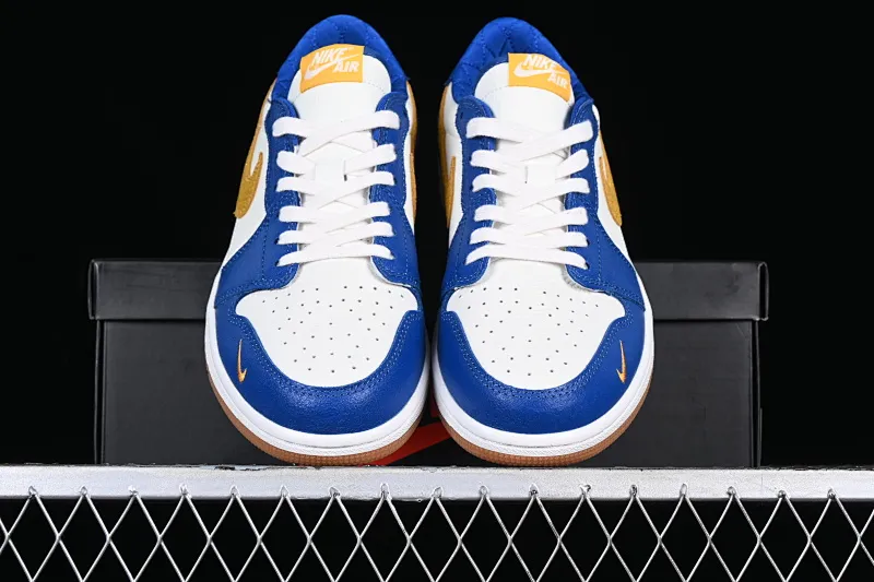 All categories Air Jordan Jordan series basketball shoes Air Jordan 1 Low Z version Air Jordan 1 Low AJ1 Joe 1 white blue yellow hook burst pattern low-top cultural and leisure sports sneakers DZ0792-103
